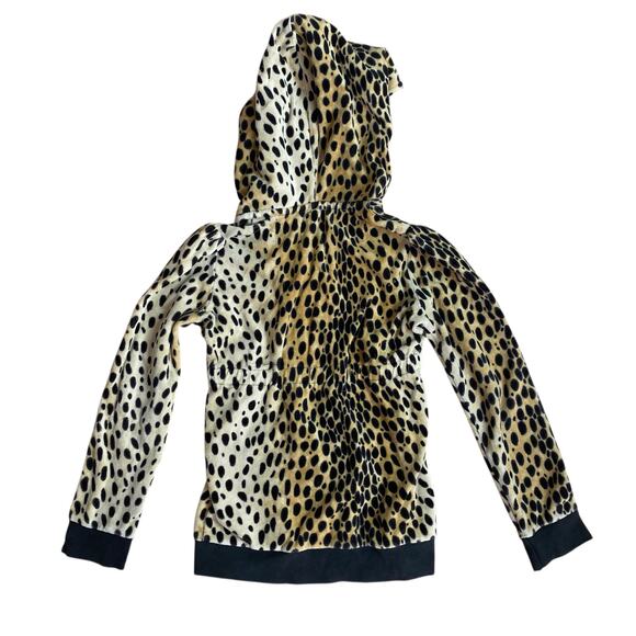Juicy Couture Girls 10 Cheetah Animal Print Velour Zip Up Jacket Vintage Y2K - Picture 2 of 7